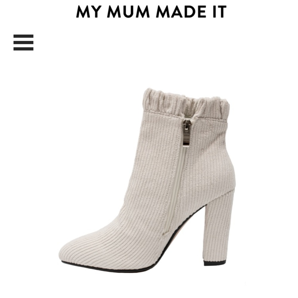 My mum made it mmmi white corduroy heels